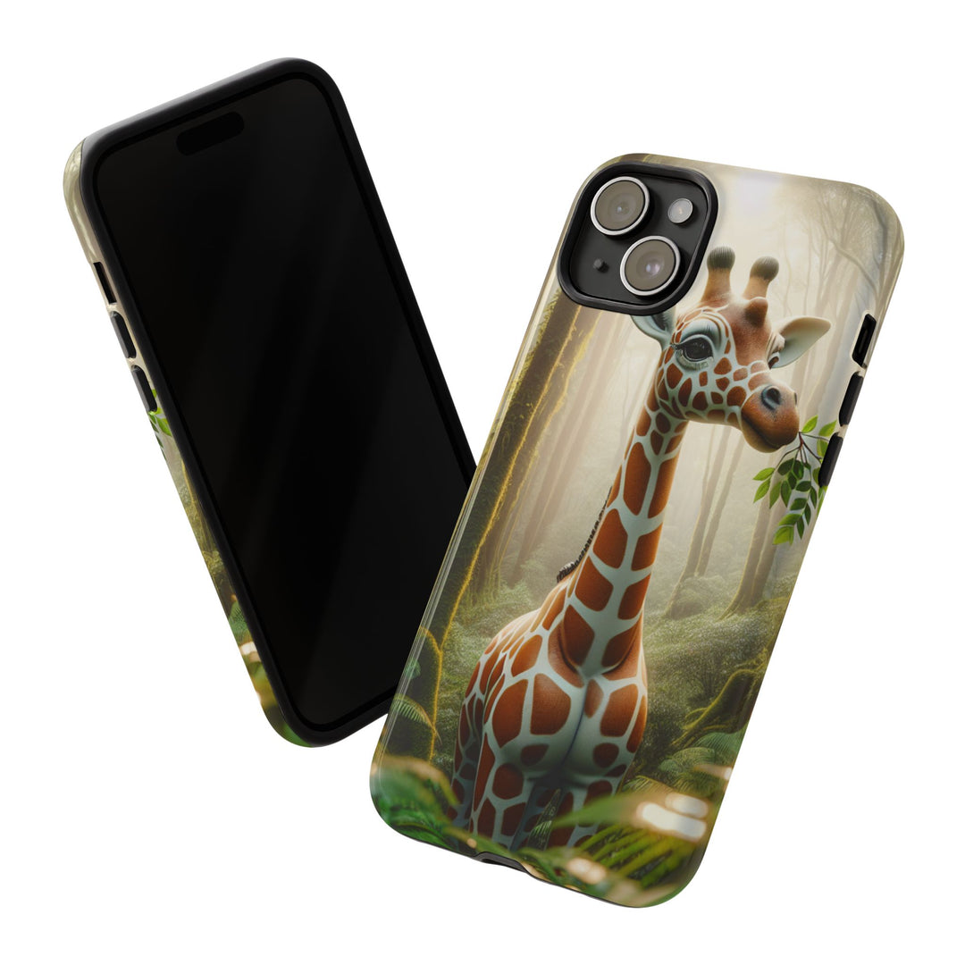 Giraffe Tough Phone Case - Cute Animal Design for Nature Lovers
