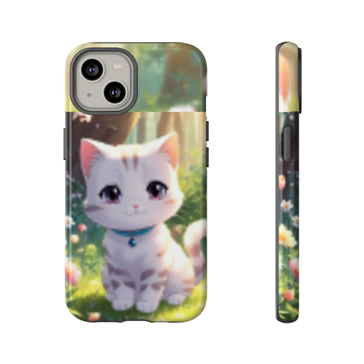 Cute Ai Cat Phone Case - Tough Protection with Floral Design for Cat Lovers