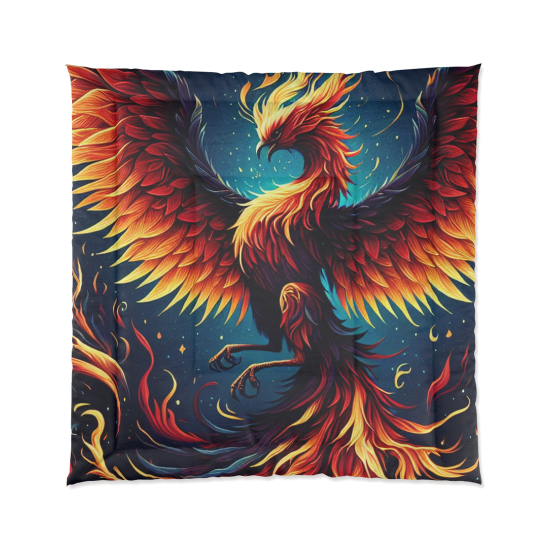 Phoenix Fire Comforter - Cozy Bedding for Fantasy Lovers, Bohemian Decor, Gift for Home, Vibrant Bedroom Accent, Gorgeous Throw Blanket