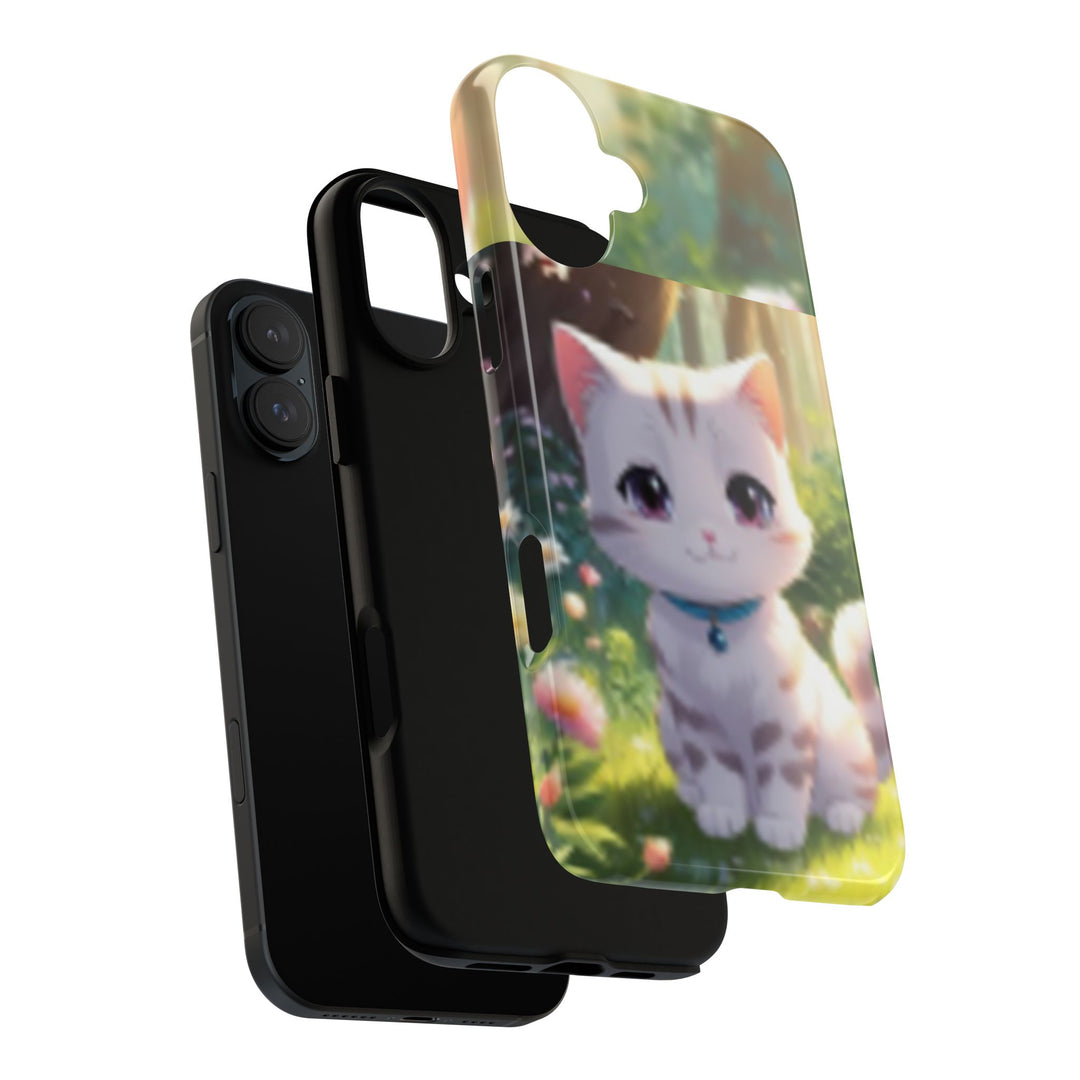 Cute Ai Cat Phone Case - Tough Protection with Floral Design for Cat Lovers