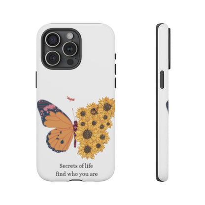Butterfly & Sunflower Phone Case - "Secrets of Life" Design