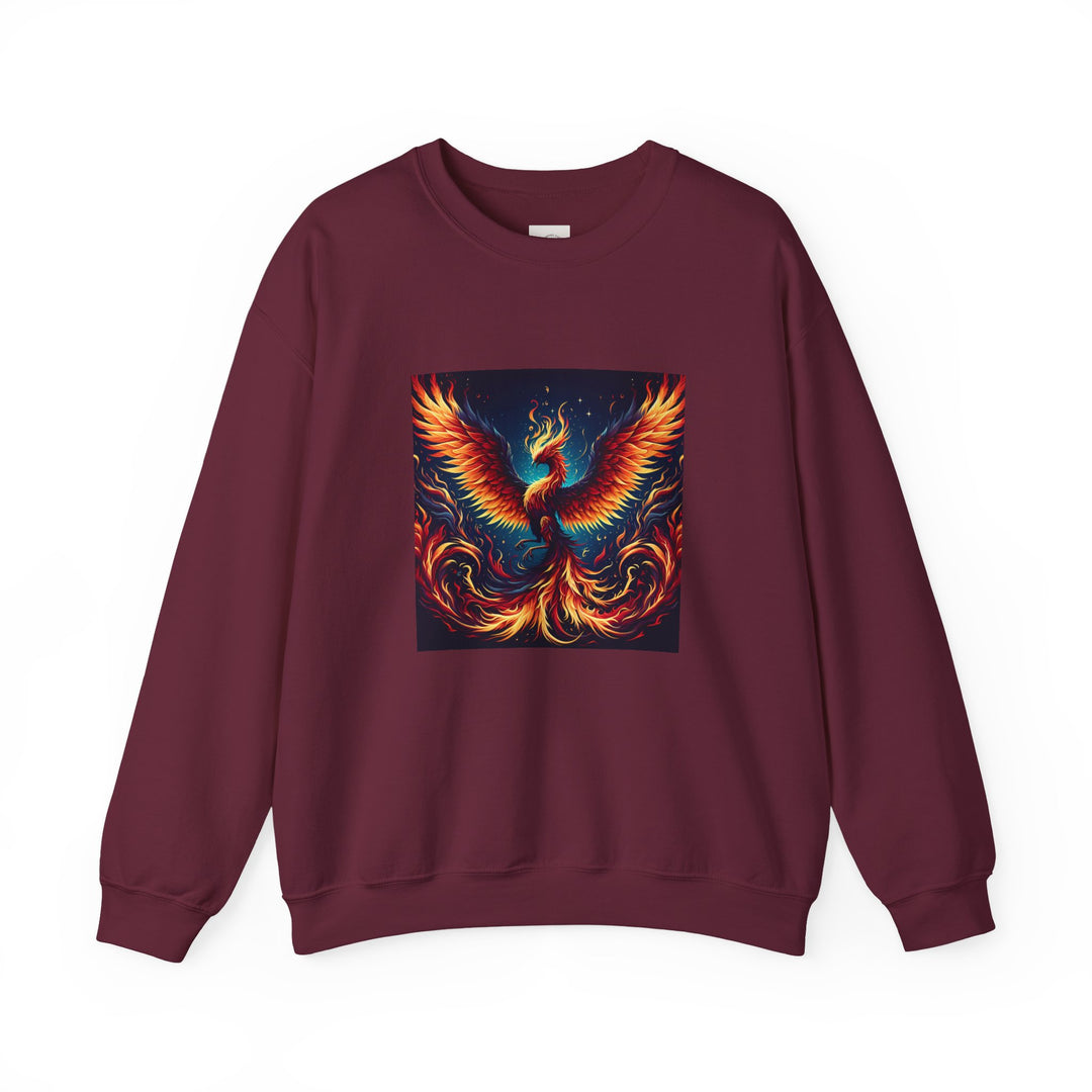 Fiery Phoenix Sweatshirt - Cozy Unisex Crewneck, Gift for Art Lovers