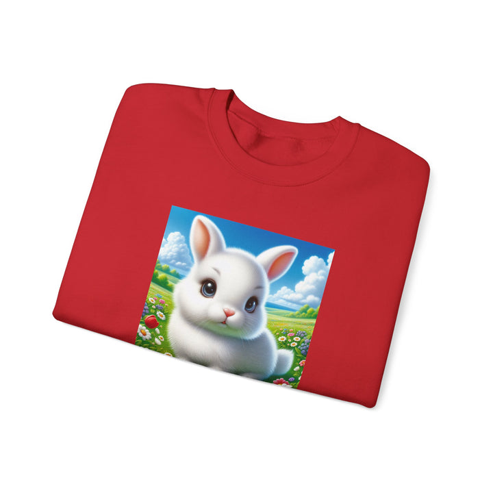 Cute Bunny Design Crewneck Sweatshirt, Cozy Sweatshirt, Spring Fashion, Easter Gift, Unisex Pullover, Animal Lover Apparel