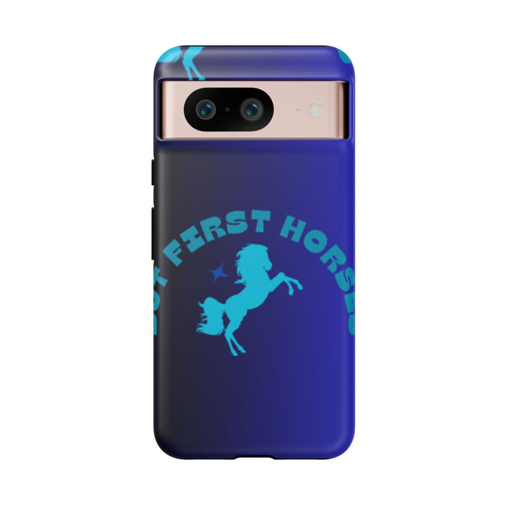 But First Horses Phone Case – Durable Tough Case for Horse Lovers