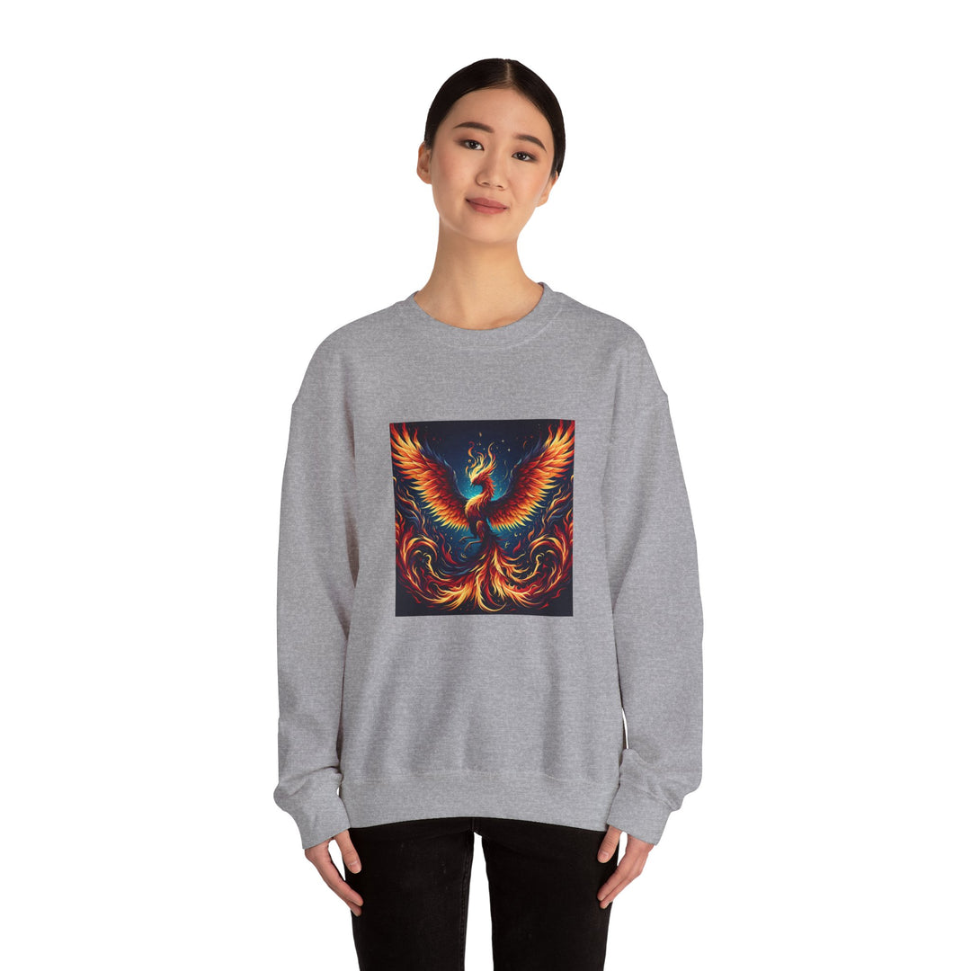 Fiery Phoenix Sweatshirt - Cozy Unisex Crewneck, Gift for Art Lovers