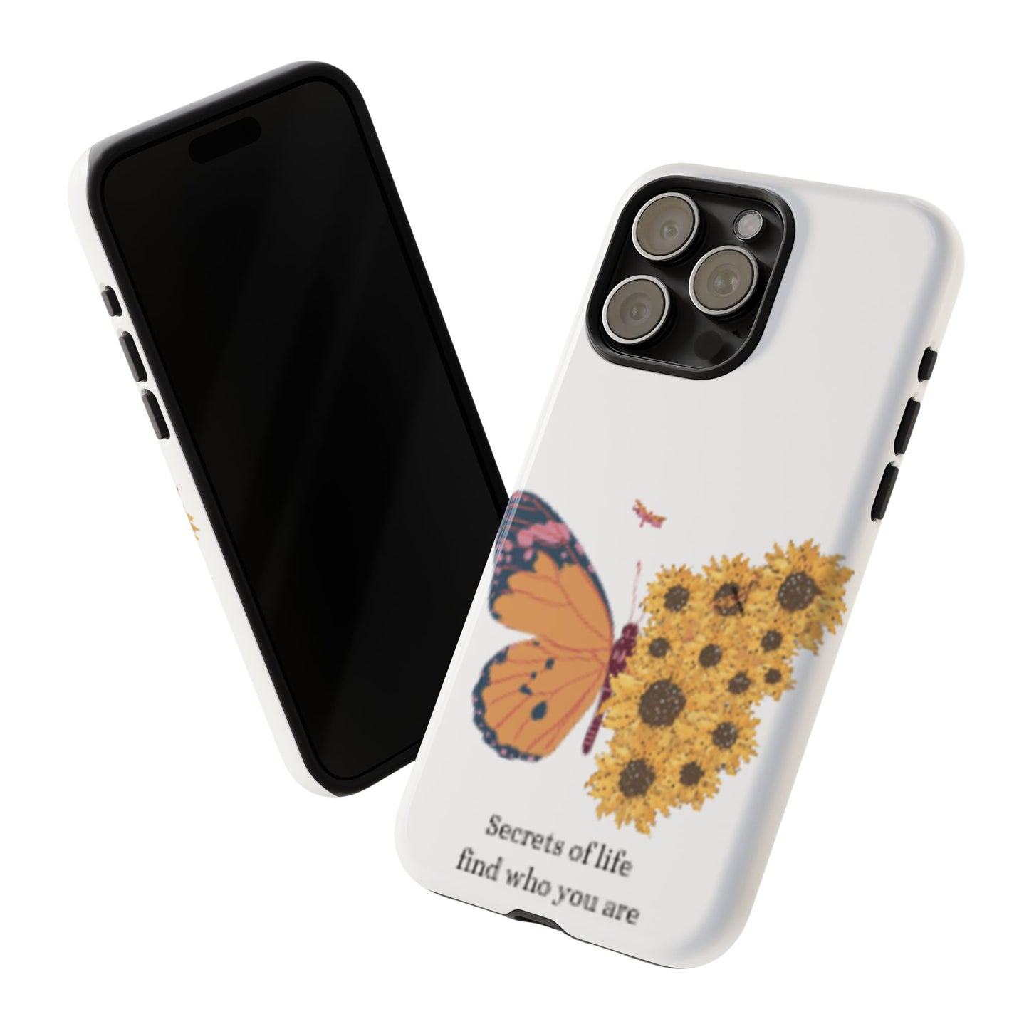 Butterfly & Sunflower Phone Case - "Secrets of Life" Design