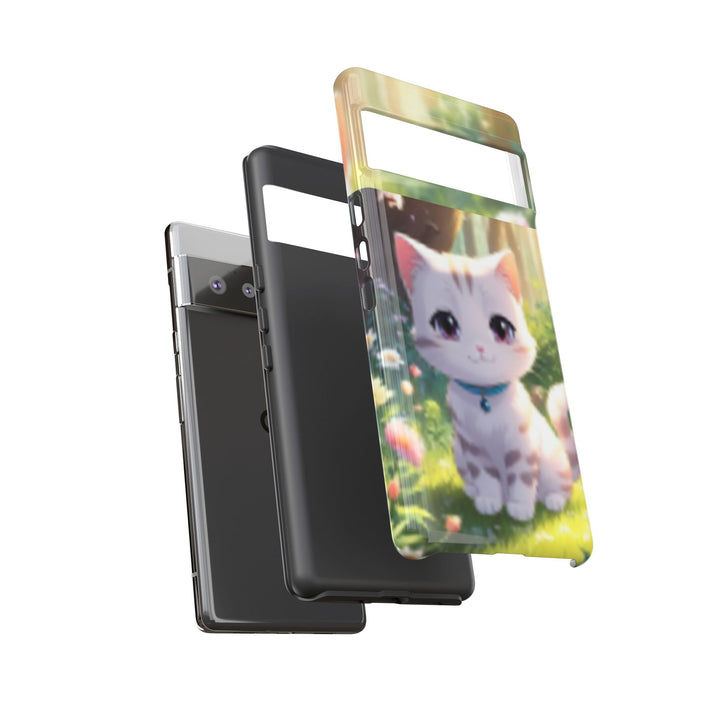 Cute Ai Cat Phone Case - Tough Protection with Floral Design for Cat Lovers
