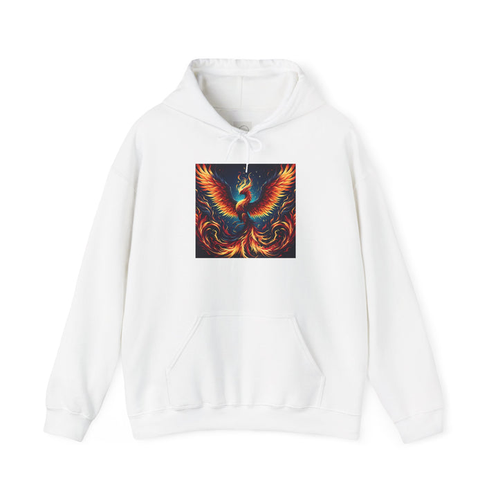 Vibrant Phoenix Graphic Hoodie, Cozy Spiritual Sweatshirt, Unisex Casual Apparel, Perfect Gift for All Occasions, Warm Layering Piece