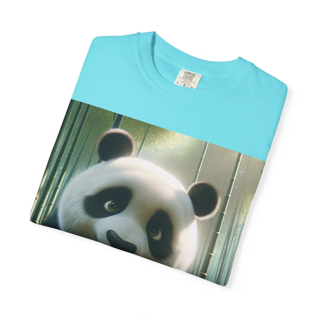 Cute Panda Unisex Garment-Dyed T-Shirt | Casual Animal Lover Tee