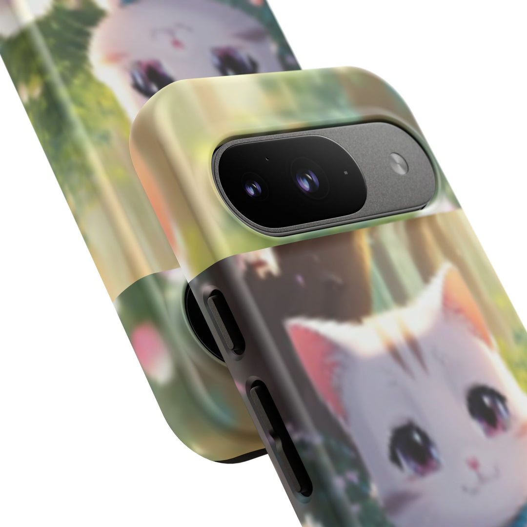 Cute Ai Cat Phone Case - Tough Protection with Floral Design for Cat Lovers