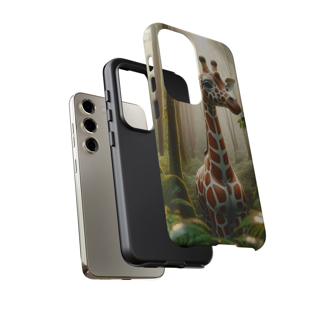 Giraffe Tough Phone Case - Cute Animal Design for Nature Lovers