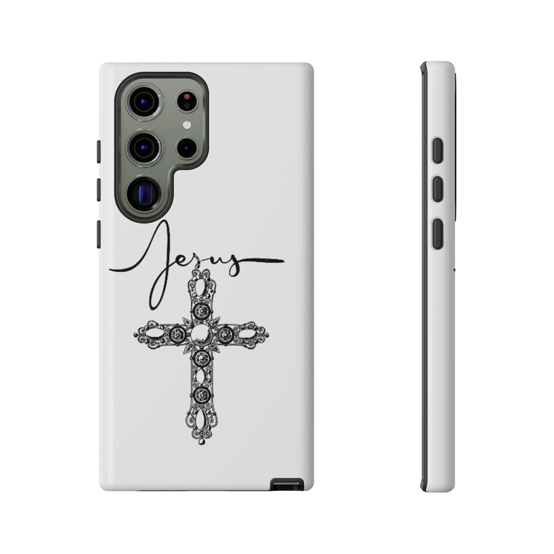 Stylish Tough Case with Jesus Design - Faith-Inspired Phone Cover, Christian Gift, Custom Phone Accessory, Unique Cell Phone Case