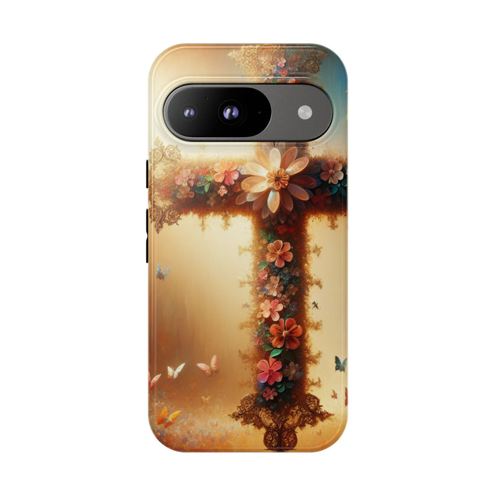 Floral Cross Phone Case, Tough Cases for Christians, Religious Gifts, Cute Floral Accessories, Chic Phone Cover, Spring Vibes