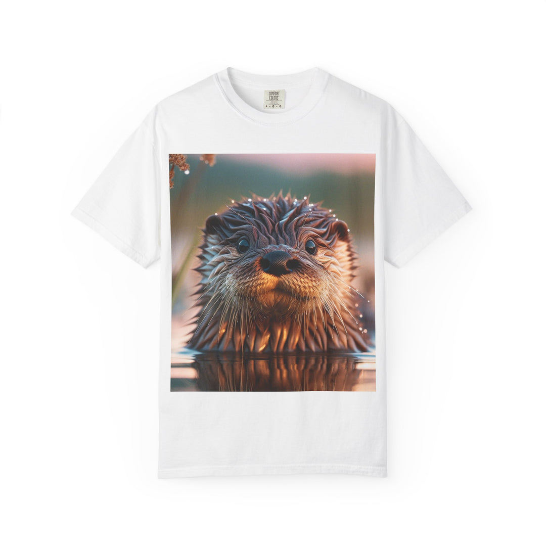 Whimsical Otter Unisex Garment-Dyed T-Shirt - Perfect for Nature Lovers