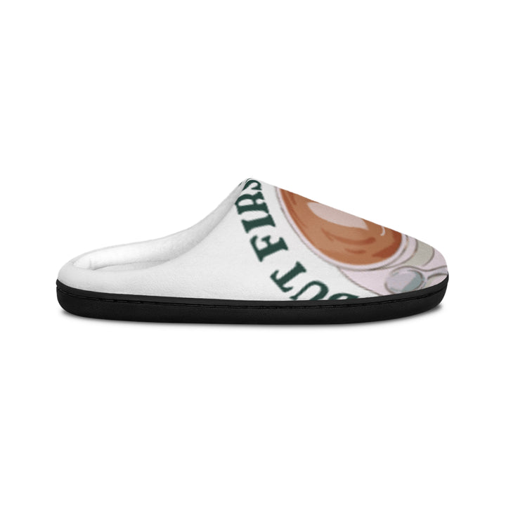 Funny Women&#39;s Coffee Slippers - &quot;But First, Coffee&quot; Indoor Footwear