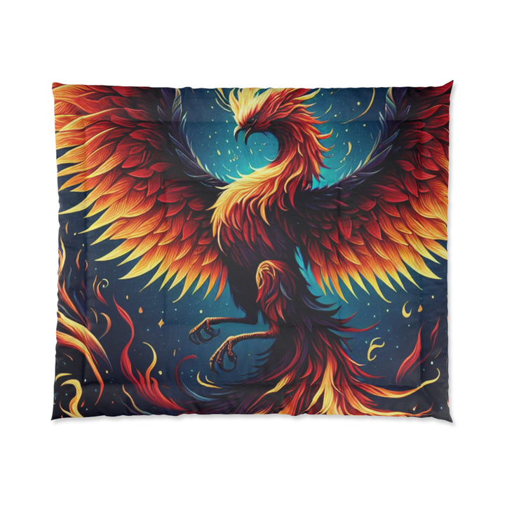 Phoenix Fire Comforter - Cozy Bedding for Fantasy Lovers, Bohemian Decor, Gift for Home, Vibrant Bedroom Accent, Gorgeous Throw Blanket