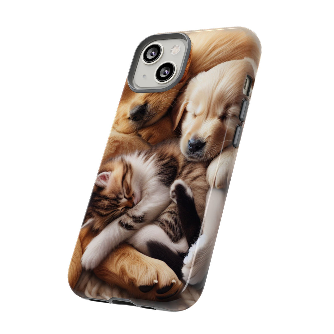 Cute Pets Phone Case - Adorable Dog and Cat Design for Animal Lovers