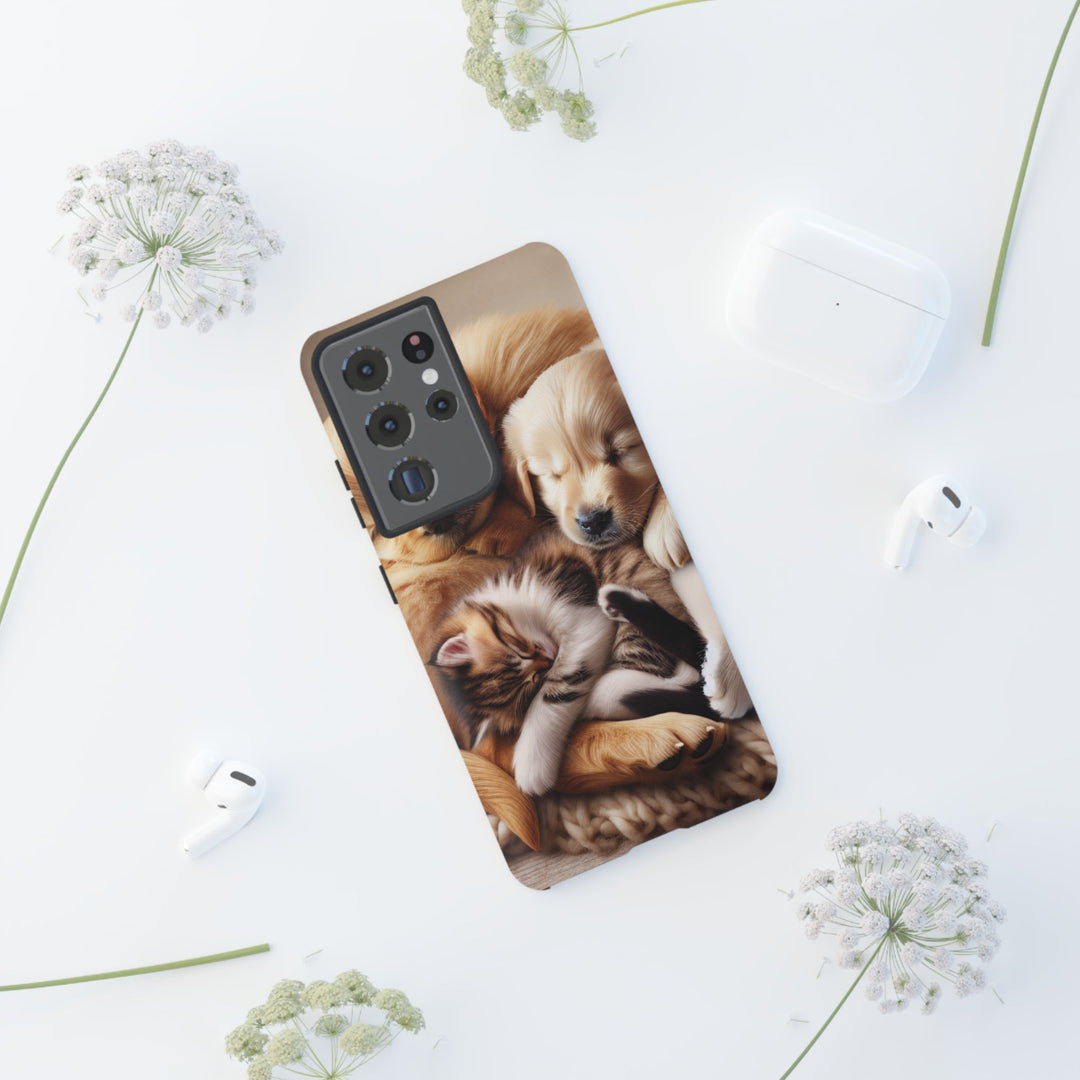 Cute Pets Phone Case - Adorable Dog and Cat Design for Animal Lovers