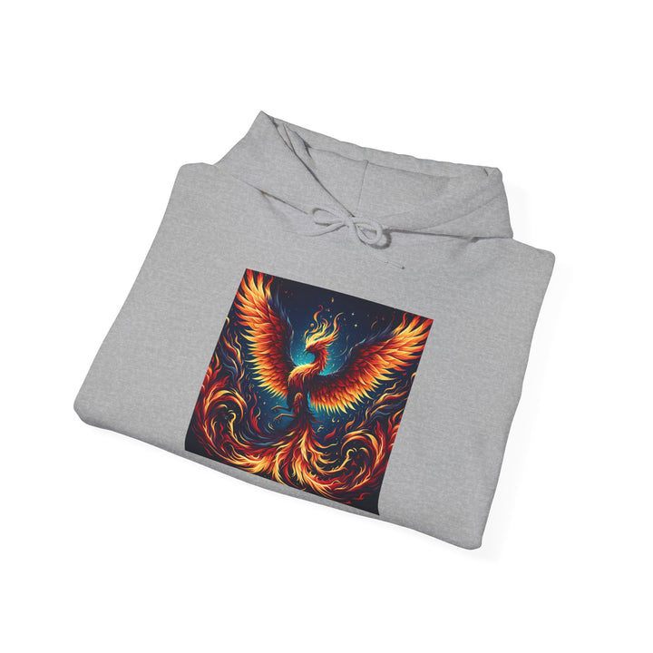 Vibrant Phoenix Graphic Hoodie, Cozy Spiritual Sweatshirt, Unisex Casual Apparel, Perfect Gift for All Occasions, Warm Layering Piece