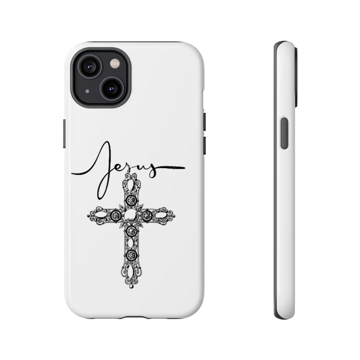 Stylish Tough Case with Jesus Design - Faith-Inspired Phone Cover, Christian Gift, Custom Phone Accessory, Unique Cell Phone Case