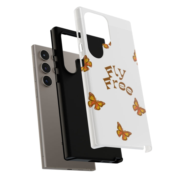 Stylish Phone Case | 'Fly Free' Butterfly Design | Unique Tough Cases