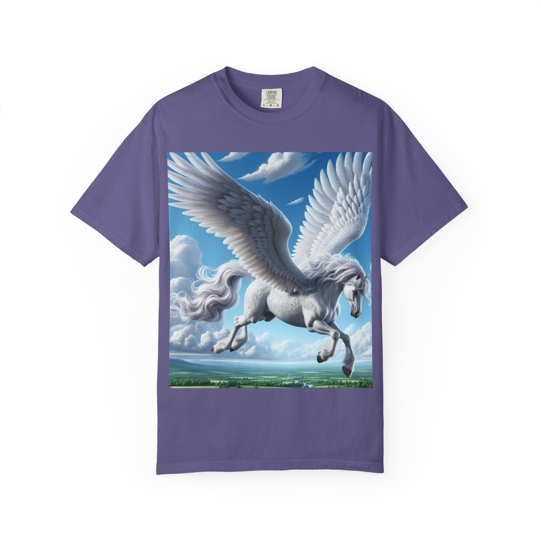 Mythical Pegasus Unisex Garment-Dyed T-shirt | Dreamy Fantasy Art Tee