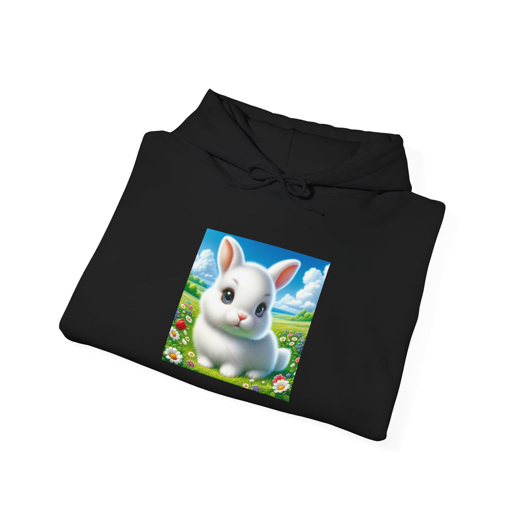 Cute Bunny Hooded Sweatshirt for Animal Lovers, Cozy Apparel for Spring, Easter Gift, Gift for Kids, Casual Wear