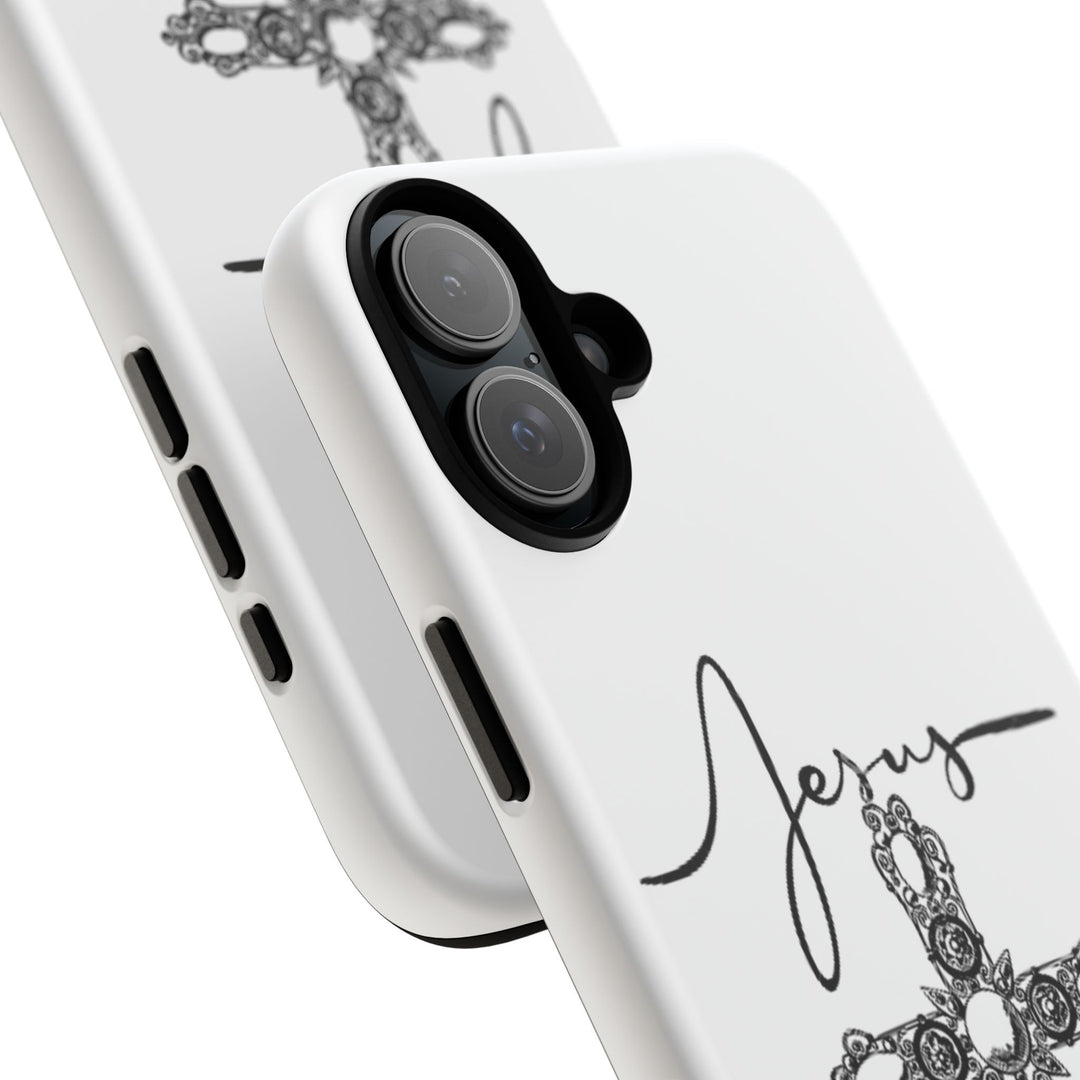 Stylish Tough Case with Jesus Design - Faith-Inspired Phone Cover, Christian Gift, Custom Phone Accessory, Unique Cell Phone Case