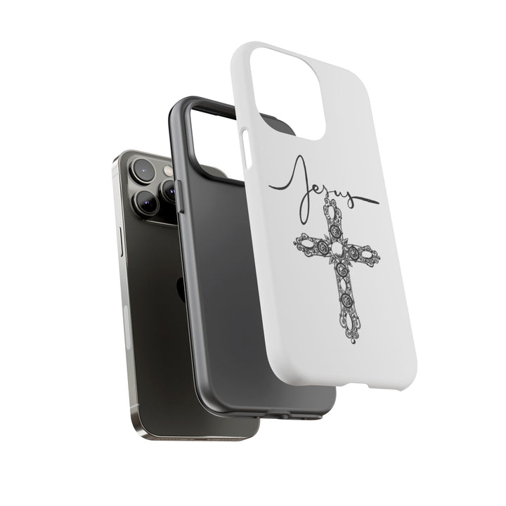 Stylish Tough Case with Jesus Design - Faith-Inspired Phone Cover, Christian Gift, Custom Phone Accessory, Unique Cell Phone Case