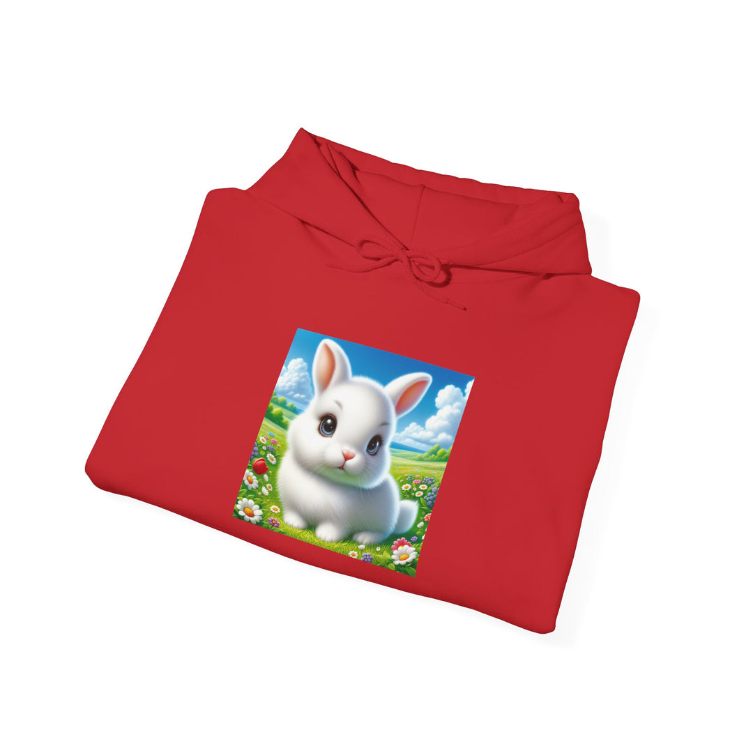 Cute Bunny Hooded Sweatshirt for Animal Lovers, Cozy Apparel for Spring, Easter Gift, Gift for Kids, Casual Wear