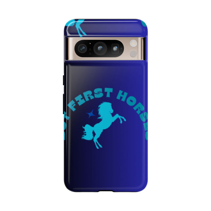 But First Horses Phone Case – Durable Tough Case for Horse Lovers