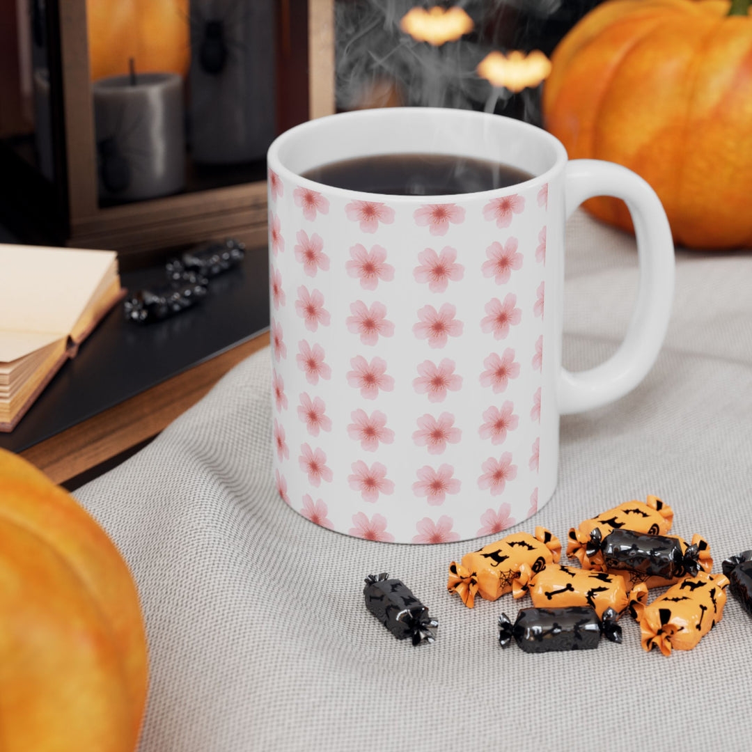 Blossom Print Ceramic Mug | Floral Coffee Cup | 11oz & 15oz