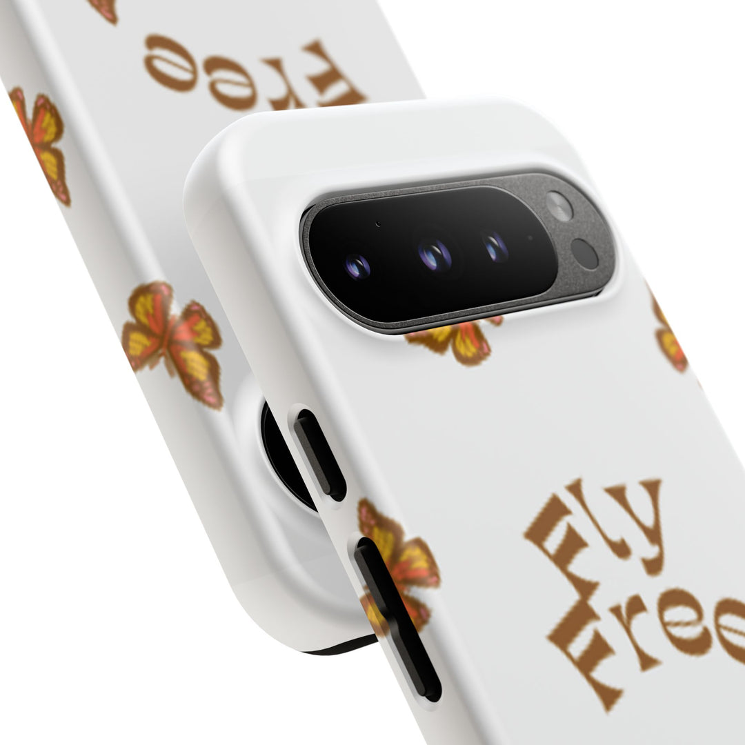 Stylish Phone Case | 'Fly Free' Butterfly Design | Unique Tough Cases