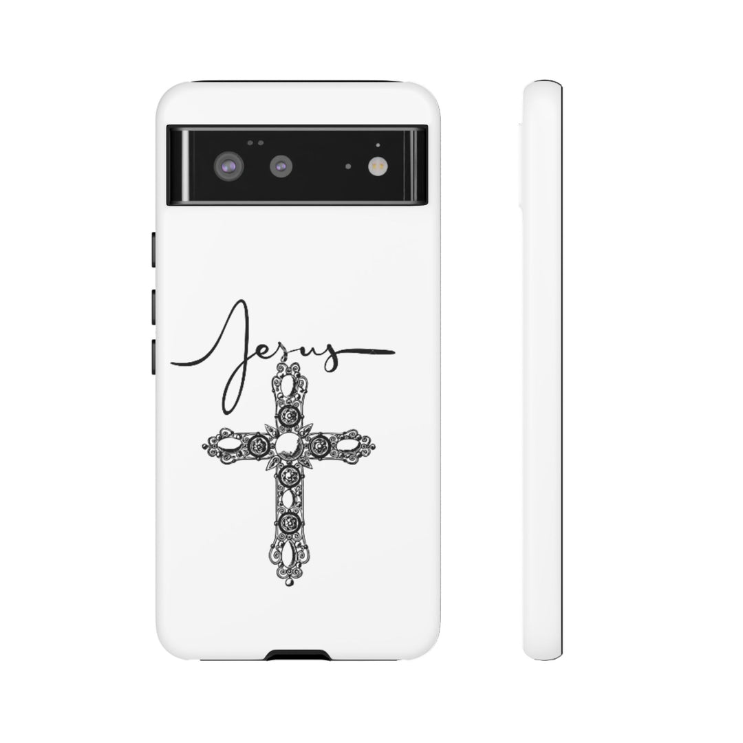 Stylish Tough Case with Jesus Design - Faith-Inspired Phone Cover, Christian Gift, Custom Phone Accessory, Unique Cell Phone Case