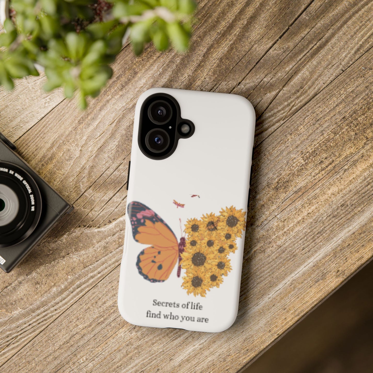 Butterfly & Sunflower Phone Case - "Secrets of Life" Design