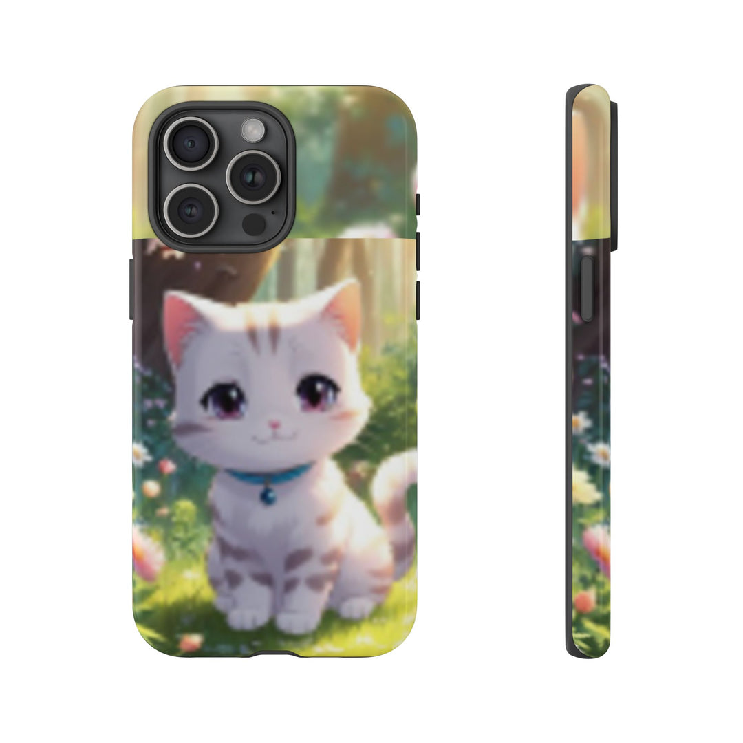 Cute Ai Cat Phone Case - Tough Protection with Floral Design for Cat Lovers