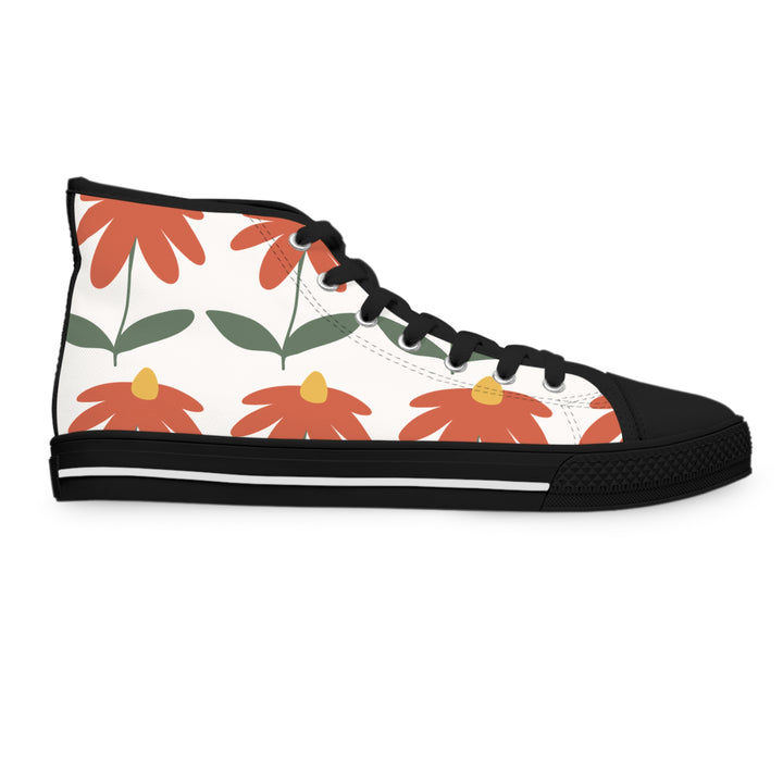 Floral Women's High Top Sneakers - Stylish & Comfortable