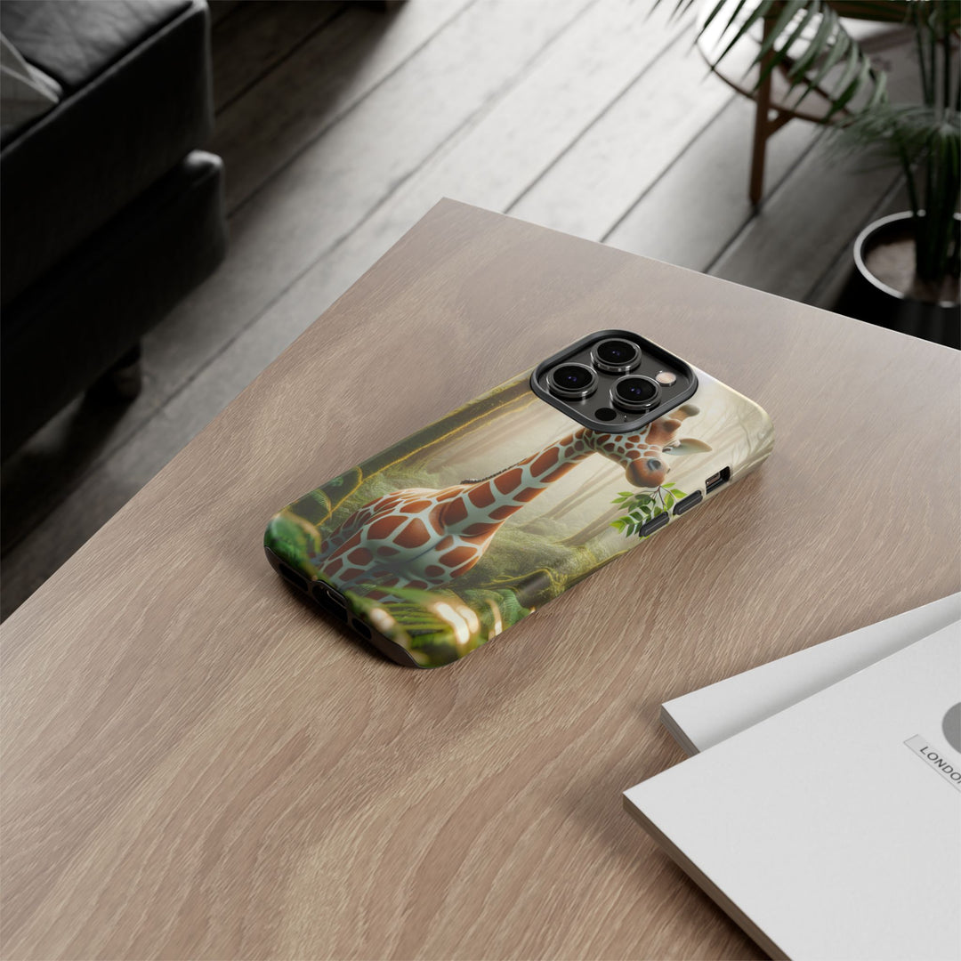 Giraffe Tough Phone Case - Cute Animal Design for Nature Lovers