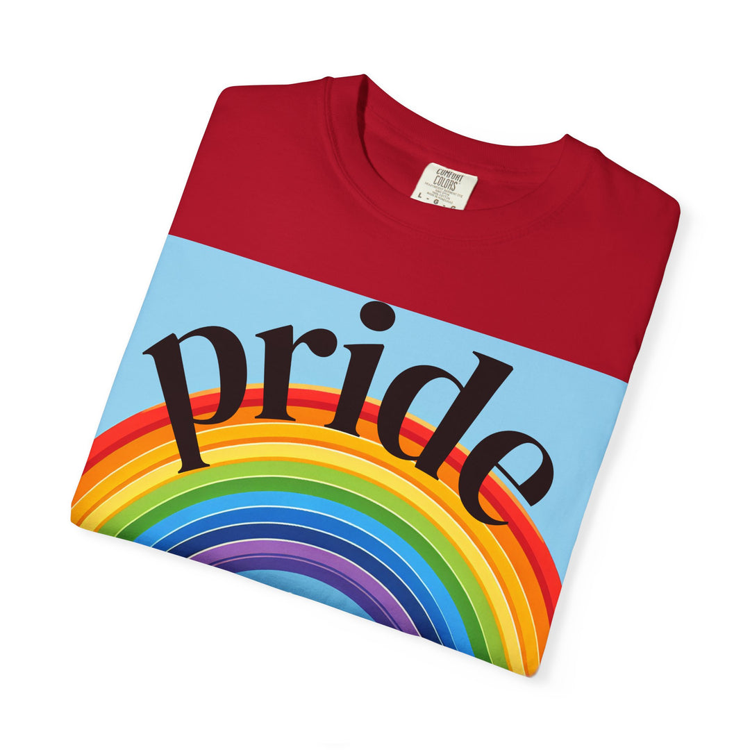 Pride Rainbow T-Shirt | Unisex Garment-Dyed Tee | LGBTQ+ Style, Casual Wear, Gift for Pride Month, Summer Fashion