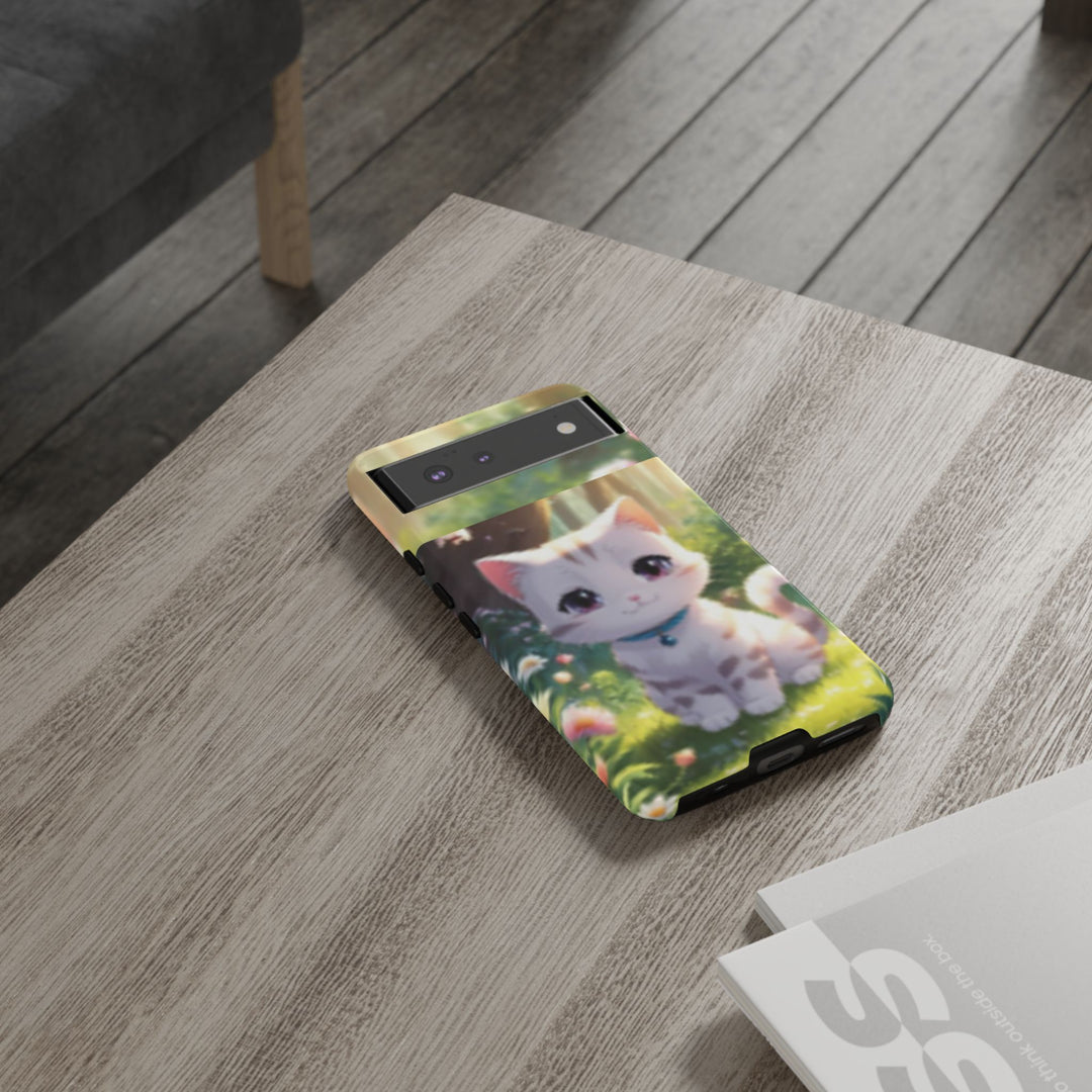 Cute Ai Cat Phone Case - Tough Protection with Floral Design for Cat Lovers