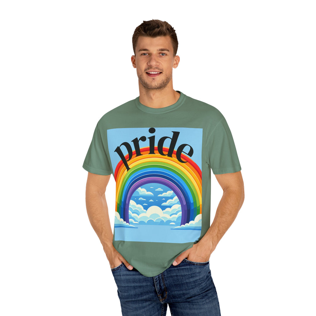 Pride Rainbow T-Shirt | Unisex Garment-Dyed Tee | LGBTQ+ Style, Casual Wear, Gift for Pride Month, Summer Fashion