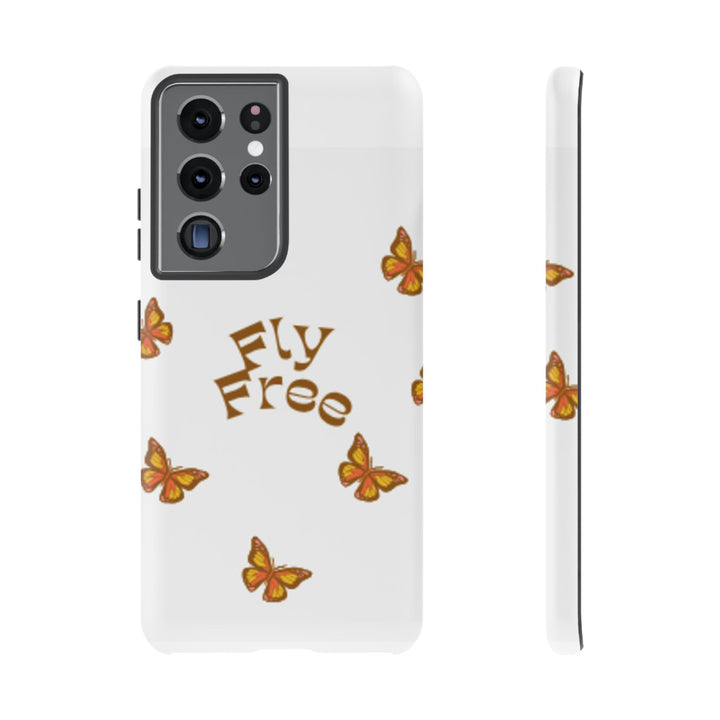 Stylish Phone Case | 'Fly Free' Butterfly Design | Unique Tough Cases