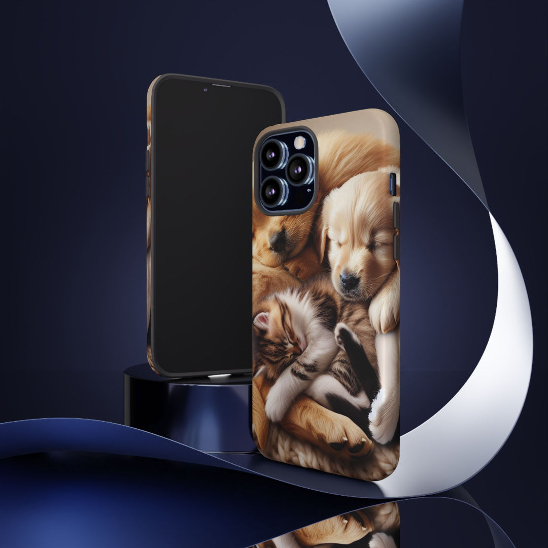 Cute Pets Phone Case - Adorable Dog and Cat Design for Animal Lovers