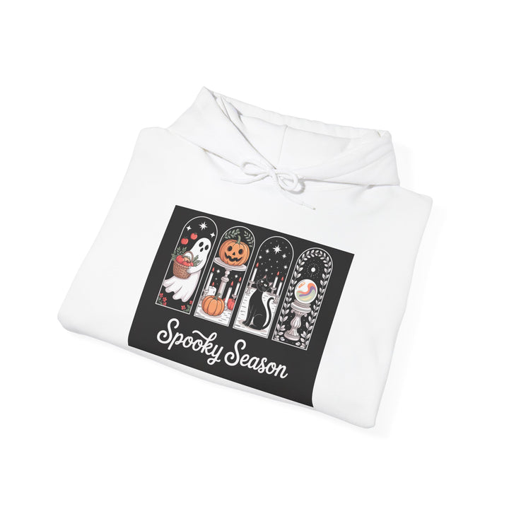 Spooky Season Unisex Hoodie, Halloween Sweatshirt, Cozy Fall Apparel, Casual Layering Piece, Perfect Gift for Halloween Lovers