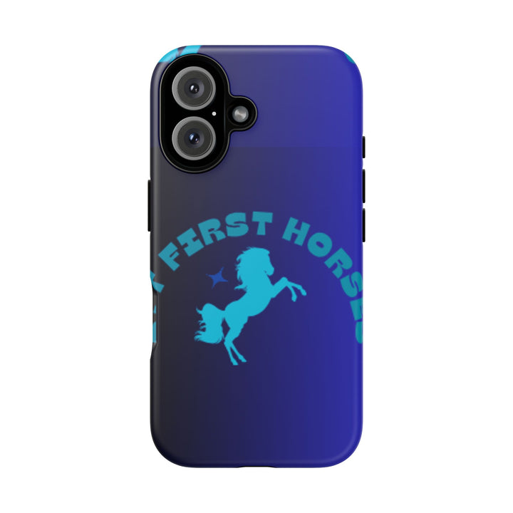 But First Horses Phone Case – Durable Tough Case for Horse Lovers