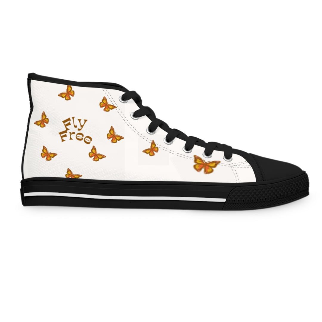 Butterfly High Top Sneakers for Women - Stylish and Fun Footwear