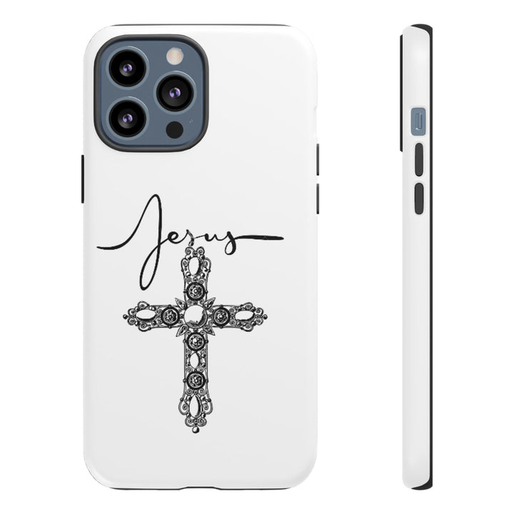 Stylish Tough Case with Jesus Design - Faith-Inspired Phone Cover, Christian Gift, Custom Phone Accessory, Unique Cell Phone Case