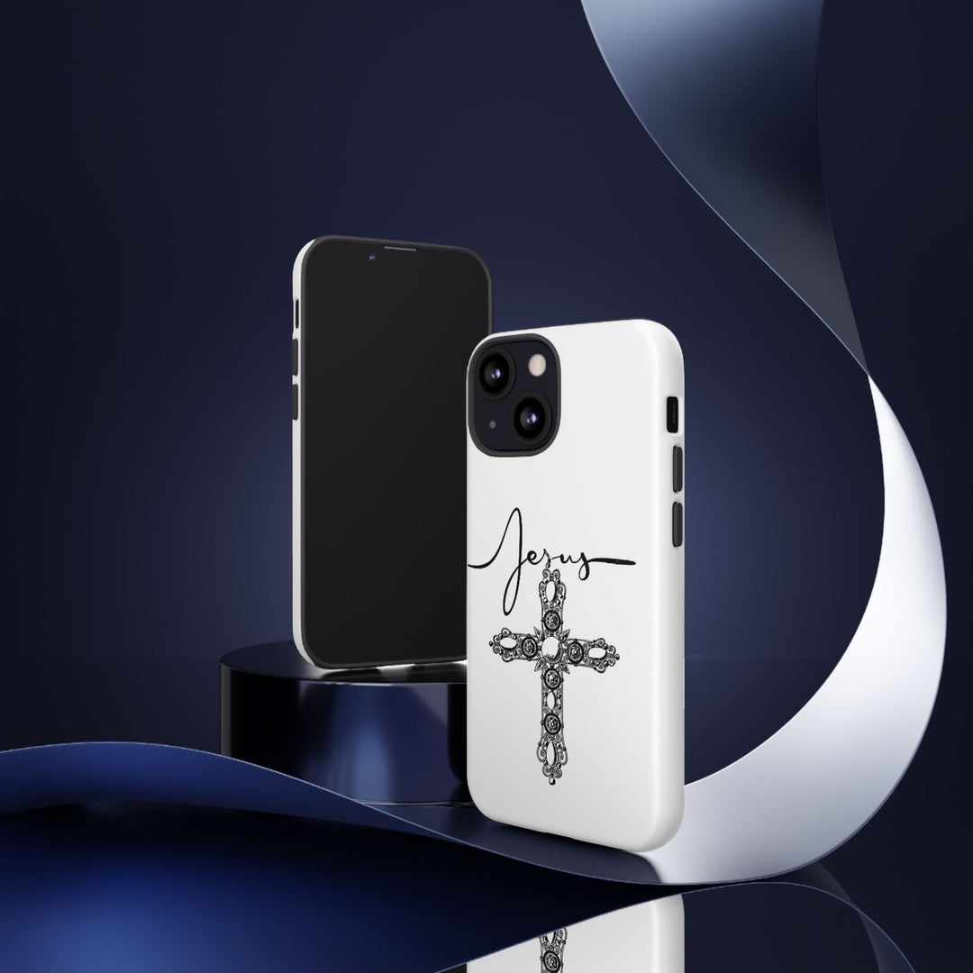 Stylish Tough Case with Jesus Design - Faith-Inspired Phone Cover, Christian Gift, Custom Phone Accessory, Unique Cell Phone Case