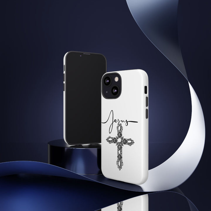 Stylish Tough Case with Jesus Design - Faith-Inspired Phone Cover, Christian Gift, Custom Phone Accessory, Unique Cell Phone Case