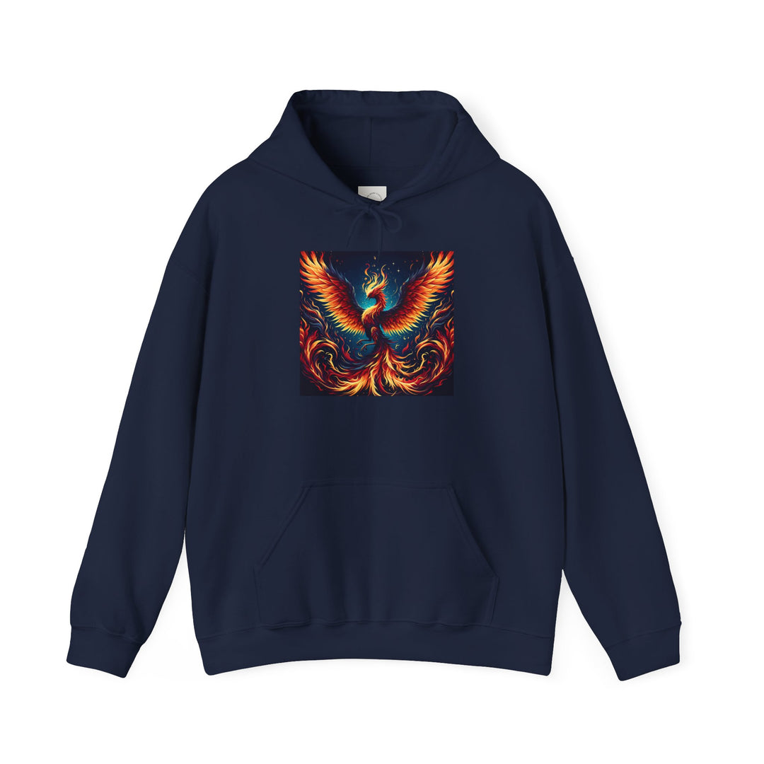 Vibrant Phoenix Graphic Hoodie, Cozy Spiritual Sweatshirt, Unisex Casual Apparel, Perfect Gift for All Occasions, Warm Layering Piece